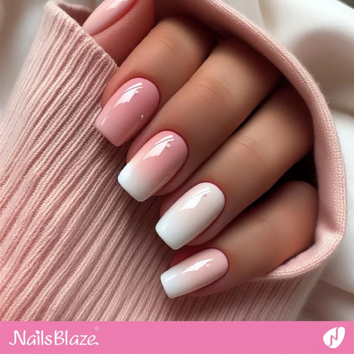 Glossy Baby Boomer Nails | Classy Nails - NB4201